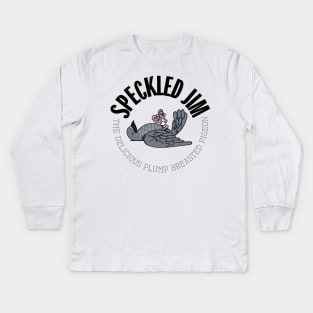 Speckled Jim the Plump Breasted Pigeon Kids Long Sleeve T-Shirt